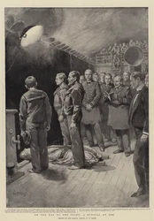 On the Way to the Front, a Funeral at Sea